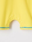 Teeny Weeny Crab Long Sleeve Rash Suit, Yellow product photo View 04 S
