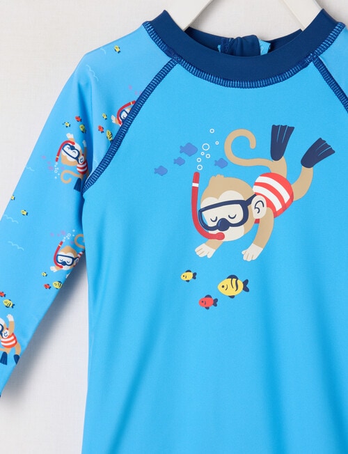 Teeny Weeny Monkey Long Sleeve Rash Suit product photo View 03 L