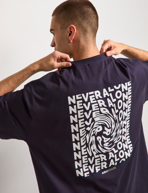 AIR SPACE Never Alone Tee, Navy product photo View 06 L