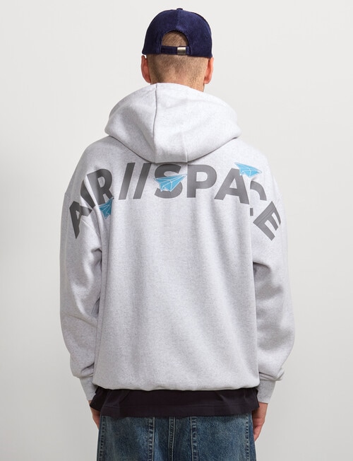 AIR SPACE Back Story Oversize Hoodie, Grey product photo View 06 L