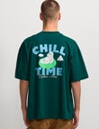 AIR SPACE Chill Time Tee, Emerald Green product photo View 03 S