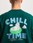 AIR SPACE Chill Time Tee, Emerald Green product photo View 05 S