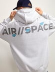 AIR SPACE Back Story Oversize Hoodie, Grey product photo