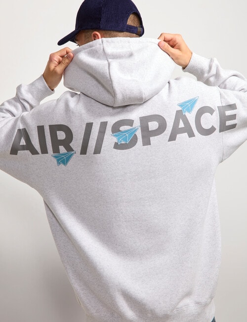 AIR SPACE Back Story Oversize Hoodie, Grey product photo