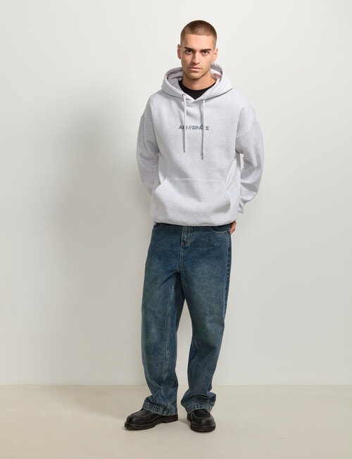AIR SPACE Back Story Oversize Hoodie, Grey product photo View 07 L