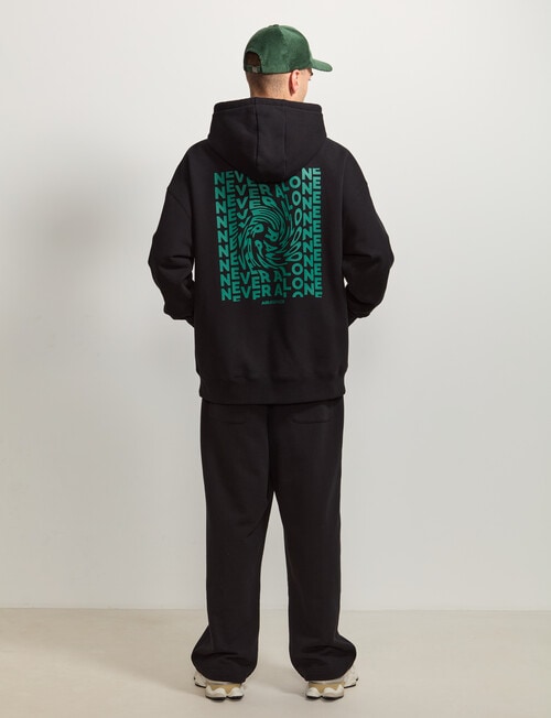 AIR SPACE Never Alone Oversize Hoodie, Black product photo