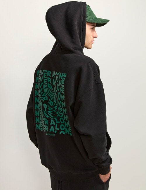 AIR SPACE Never Alone Oversize Hoodie, Black product photo View 03 L