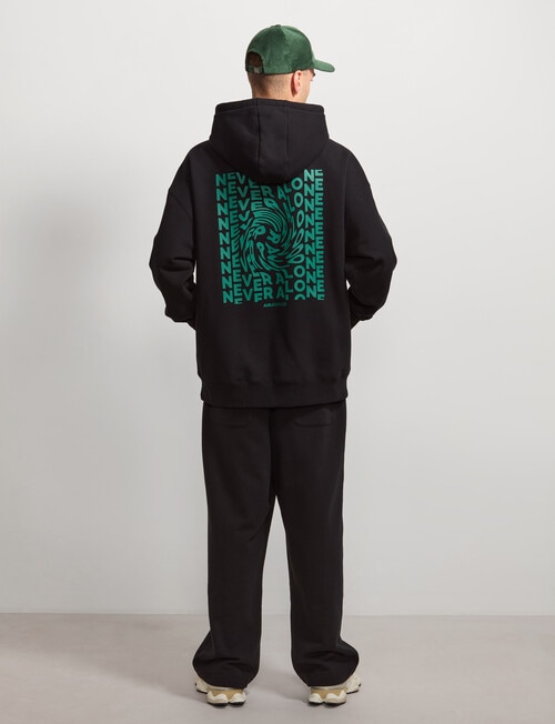 AIR SPACE Never Alone Oversize Hoodie, Black product photo