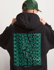 AIR SPACE Never Alone Oversize Hoodie, Black product photo View 05 S