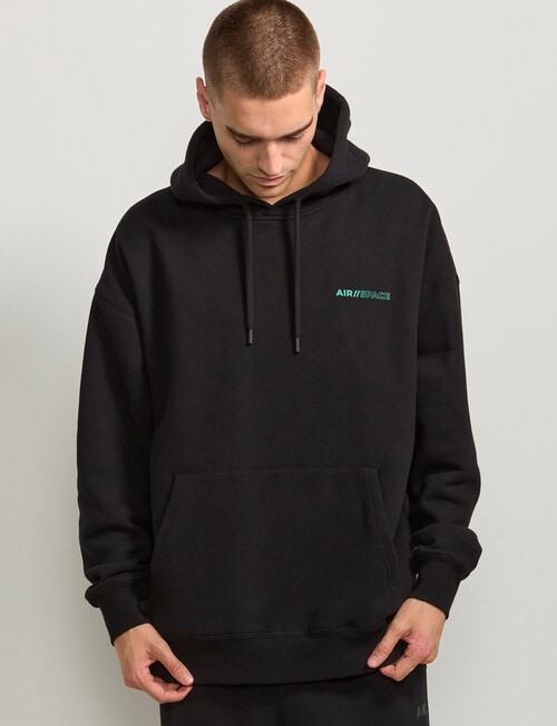 AIR SPACE Never Alone Oversize Hoodie, Black product photo View 06 L