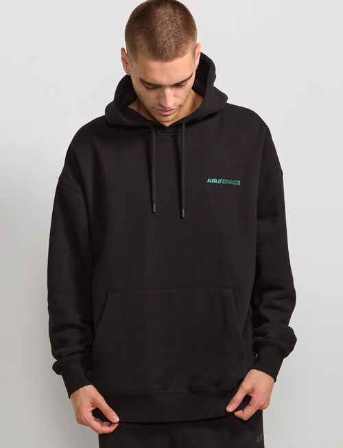 AIR SPACE Never Alone Oversize Hoodie, Black product photo View 06 L