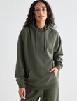 Zest Lounge Brushed Hoodie, Beetle Green product photo View 05 S