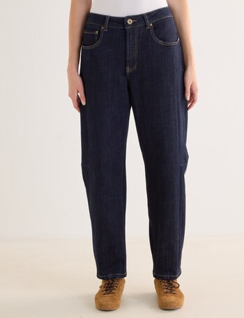 Denim Republic Barrel Leg Jean, Rinse product photo