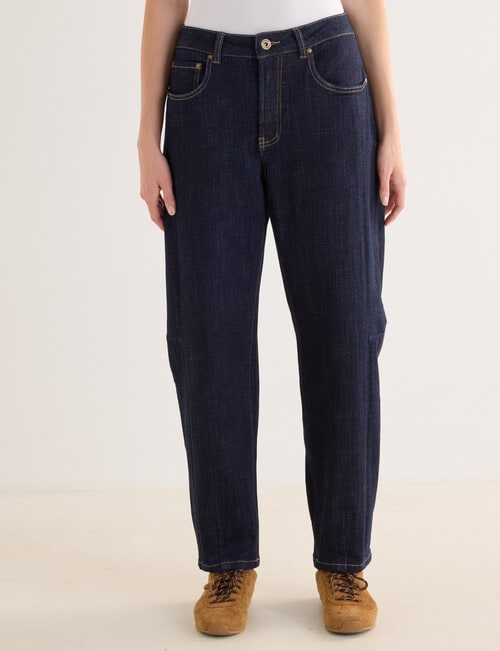 Denim Republic Barrel Leg Jean, Rinse product photo