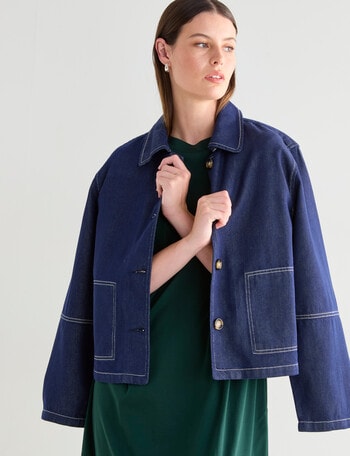 Jigsaw Isabelle Jacket, Indigo product photo