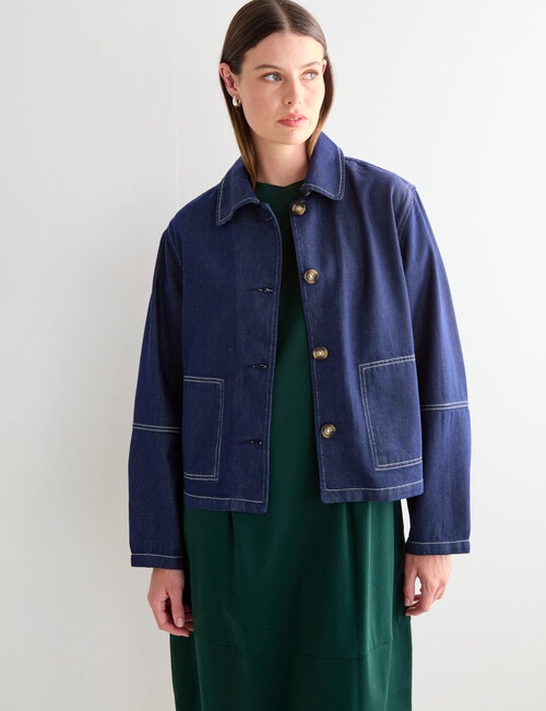 Jigsaw Isabelle Jacket, Indigo product photo View 05 L