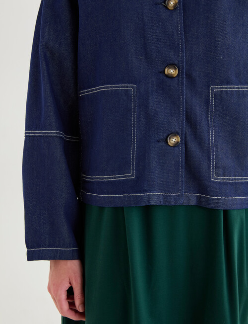 Jigsaw Isabelle Jacket, Indigo product photo View 06 L