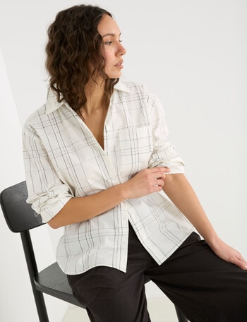 Mineral Porter Grid Shirt, Black Grid product photo