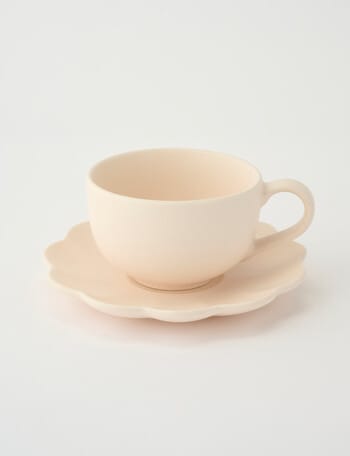 Salt&Pepper Leif Teacup with Saucer, Organza product photo