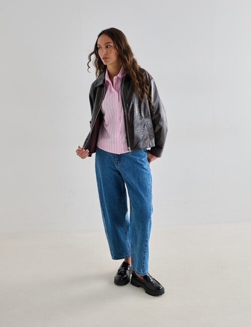 Mineral Dylan High Shine Jacket, Pomegranate product photo View 07 L