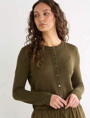 Mineral Esther Cardigan, Pine product photo