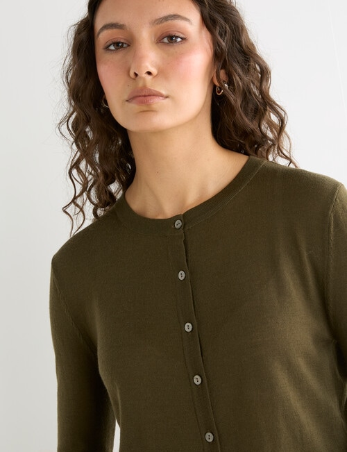 Mineral Esther Cardigan, Pine product photo View 04 L