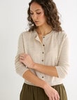 Mineral Esther Cardigan, Oatmeal product photo