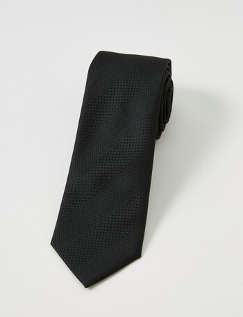Laidlaw + Leeds Abstract Stripe Tie, Black product photo