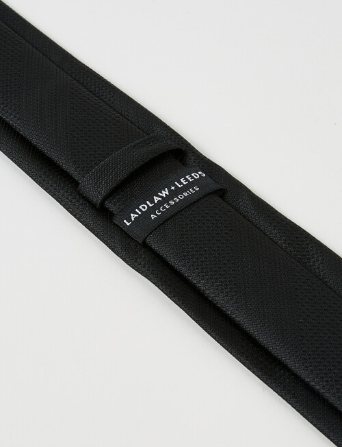 Laidlaw + Leeds Abstract Stripe Tie, Black product photo View 03 L