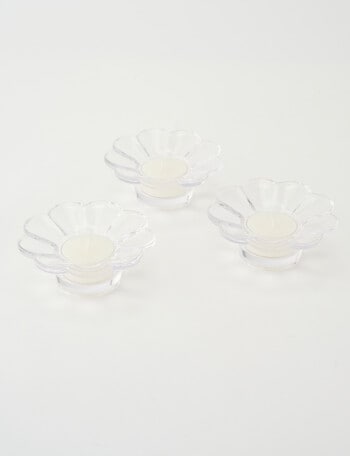 Salt&Pepper Leif Candle Set, Set of 3, Clear product photo