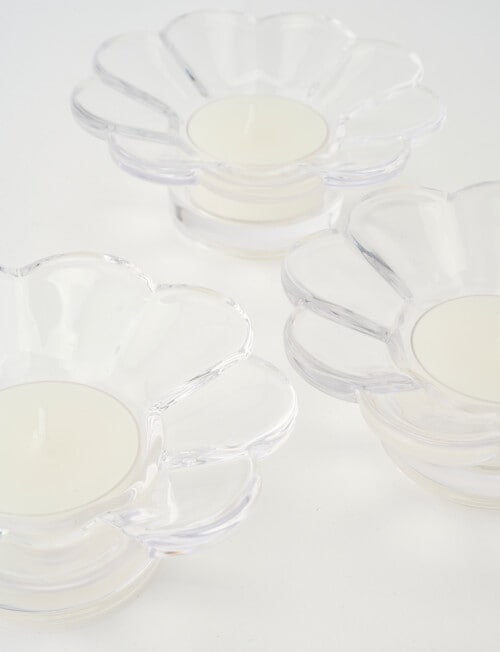 Salt&Pepper Leif Candle Set, Set of 3, Clear product photo View 03 L