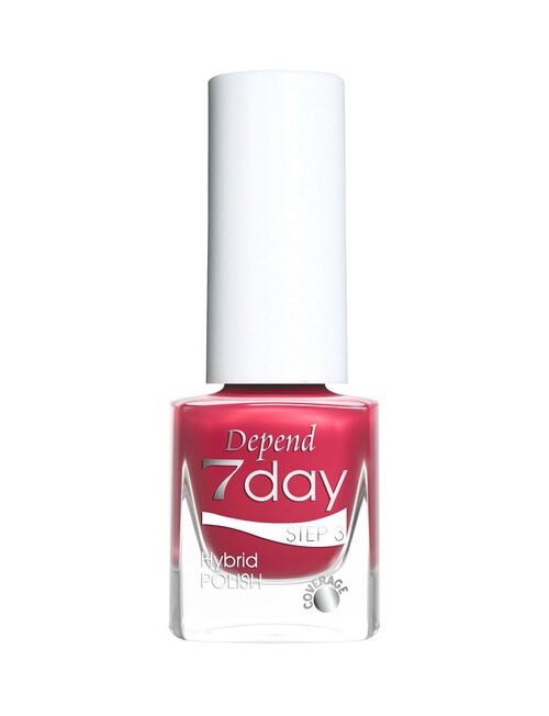 Depend 7 Day Hybrid Nail Polish, Rose Red 7341 product photo