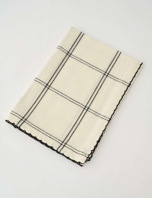 Salt&Pepper Taylor Napkin, Set of 4, Black & White product photo