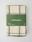 Salt&Pepper Taylor Napkin, Set of 4, Black & White product photo View 02 S