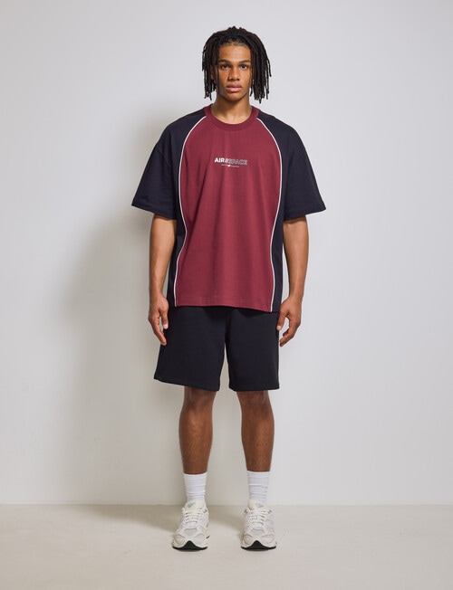AIR SPACE Piping Pulse Tee, Black & Red product photo