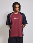 AIR SPACE Piping Pulse Tee, Black & Red product photo View 02 S