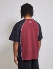 AIR SPACE Piping Pulse Tee, Black & Red product photo View 03 S