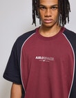 AIR SPACE Piping Pulse Tee, Black & Red product photo View 05 S