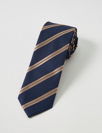 Laidlaw + Leeds Abstract Stripe Tie, Navy product photo
