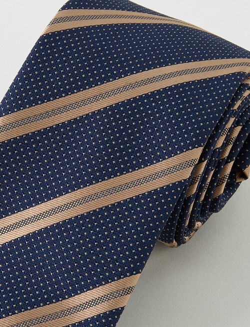 Laidlaw + Leeds Abstract Stripe Tie, Navy product photo View 02 L