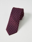 Laidlaw + Leeds Spots Tie, Burgundy product photo