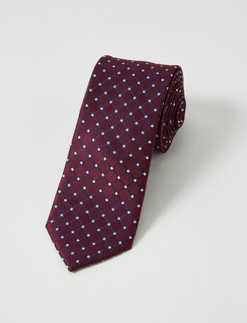 Laidlaw + Leeds Spots Tie, Burgundy product photo