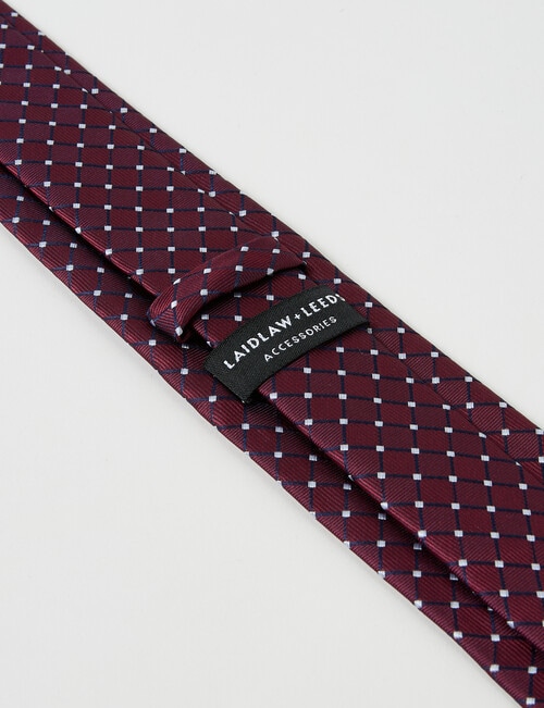 Laidlaw + Leeds Spots Tie, Burgundy product photo View 03 L