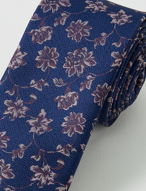 Laidlaw + Leeds Floral Tie, Navy product photo View 02 L