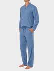Mitch Dowd Mido Long Sleeve Button Pant Set, Blue product photo View 03 S