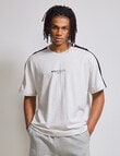 AIR SPACE Shoulder Piping Tee, Grey & Black product photo View 02 S