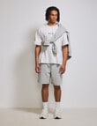 AIR SPACE Shoulder Piping Tee, Grey & Black product photo View 06 S