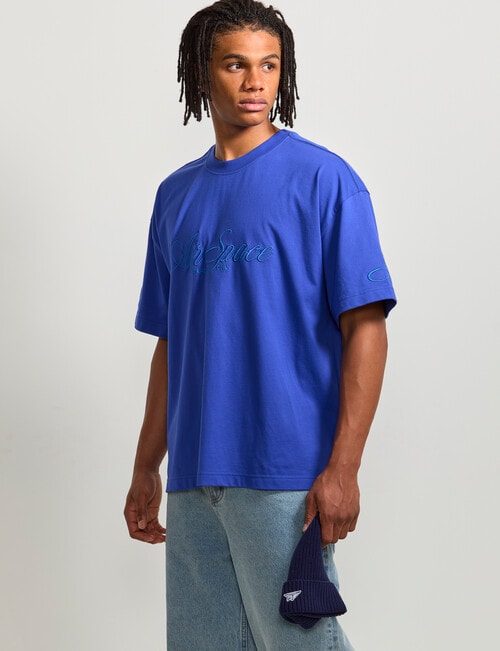 AIR SPACE Threaded Vibes Tee, Blue product photo View 02 L