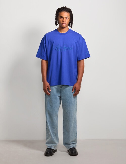 AIR SPACE Threaded Vibes Tee, Blue product photo View 08 L