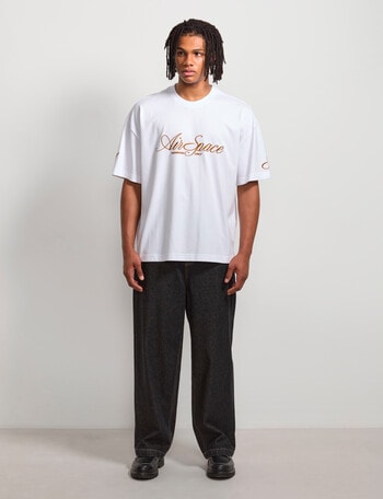 AIR SPACE Threaded Vibes Tee, White product photo